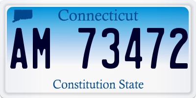 CT license plate AM73472