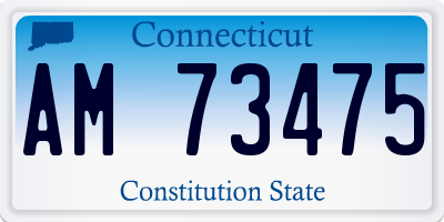CT license plate AM73475