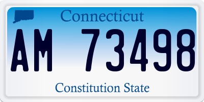 CT license plate AM73498