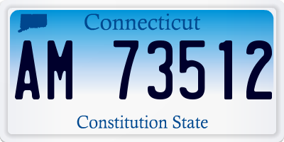 CT license plate AM73512