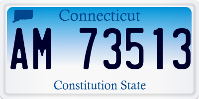 CT license plate AM73513