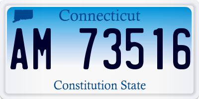 CT license plate AM73516