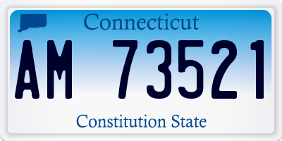 CT license plate AM73521