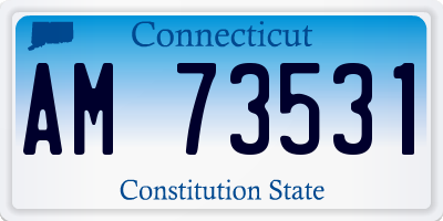 CT license plate AM73531