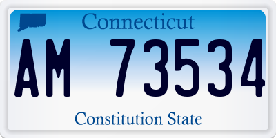 CT license plate AM73534