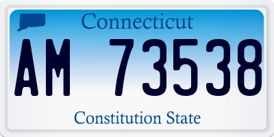 CT license plate AM73538