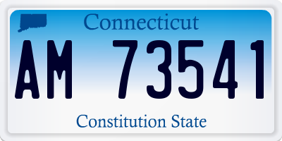 CT license plate AM73541