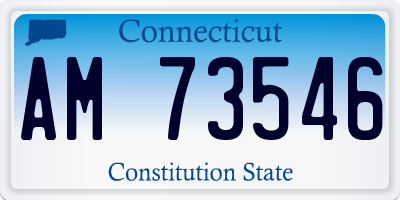CT license plate AM73546