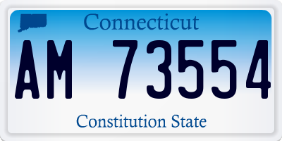 CT license plate AM73554