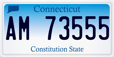 CT license plate AM73555
