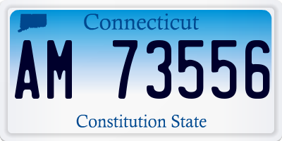 CT license plate AM73556
