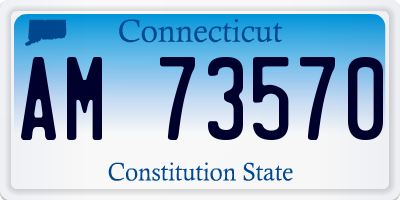 CT license plate AM73570