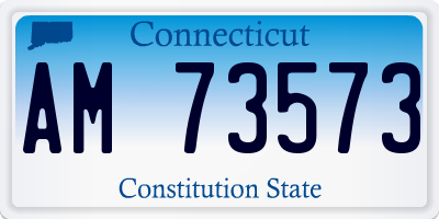 CT license plate AM73573