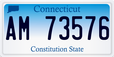 CT license plate AM73576