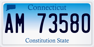 CT license plate AM73580