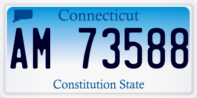 CT license plate AM73588