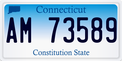 CT license plate AM73589