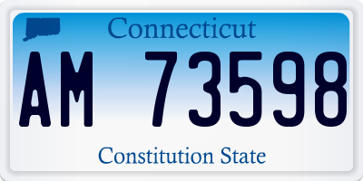 CT license plate AM73598