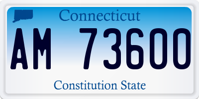 CT license plate AM73600