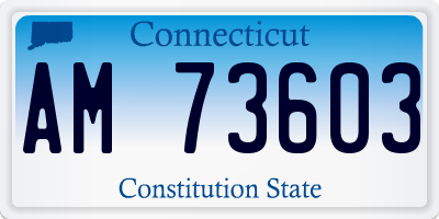 CT license plate AM73603