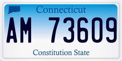 CT license plate AM73609