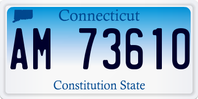 CT license plate AM73610