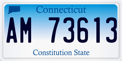 CT license plate AM73613