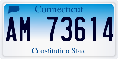 CT license plate AM73614