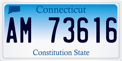 CT license plate AM73616