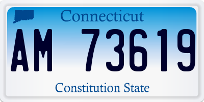 CT license plate AM73619