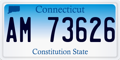 CT license plate AM73626