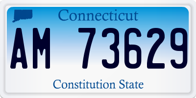 CT license plate AM73629