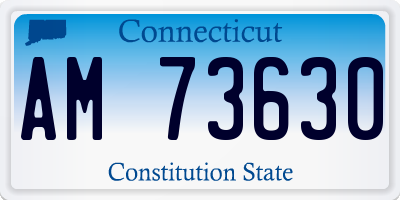 CT license plate AM73630