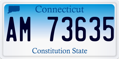 CT license plate AM73635