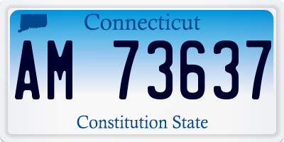 CT license plate AM73637