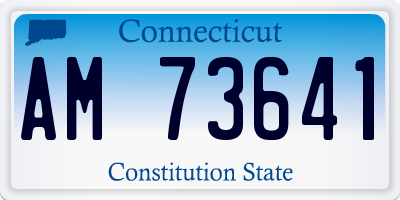 CT license plate AM73641