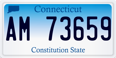 CT license plate AM73659
