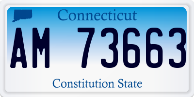 CT license plate AM73663