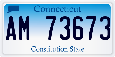 CT license plate AM73673