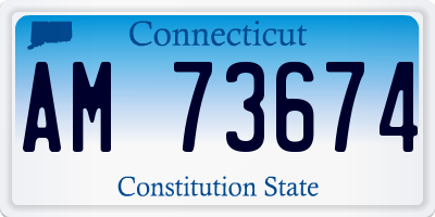 CT license plate AM73674