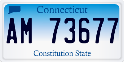 CT license plate AM73677