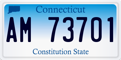 CT license plate AM73701