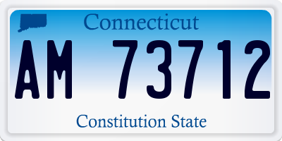 CT license plate AM73712