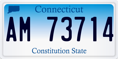 CT license plate AM73714