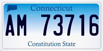 CT license plate AM73716