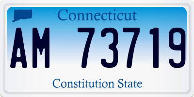 CT license plate AM73719