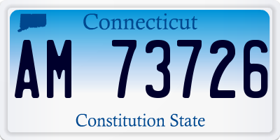 CT license plate AM73726