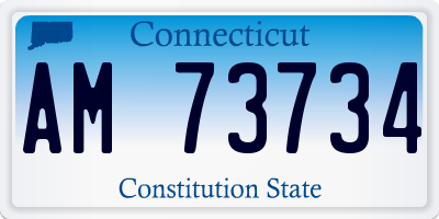 CT license plate AM73734