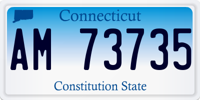 CT license plate AM73735