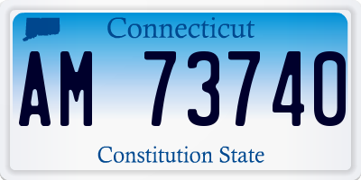 CT license plate AM73740